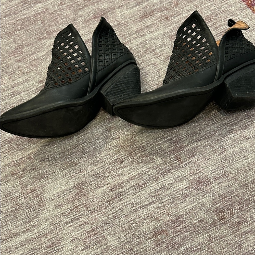 Jeffrey Campbell Black Mesh Ankle Booties - Picture 4 of 4